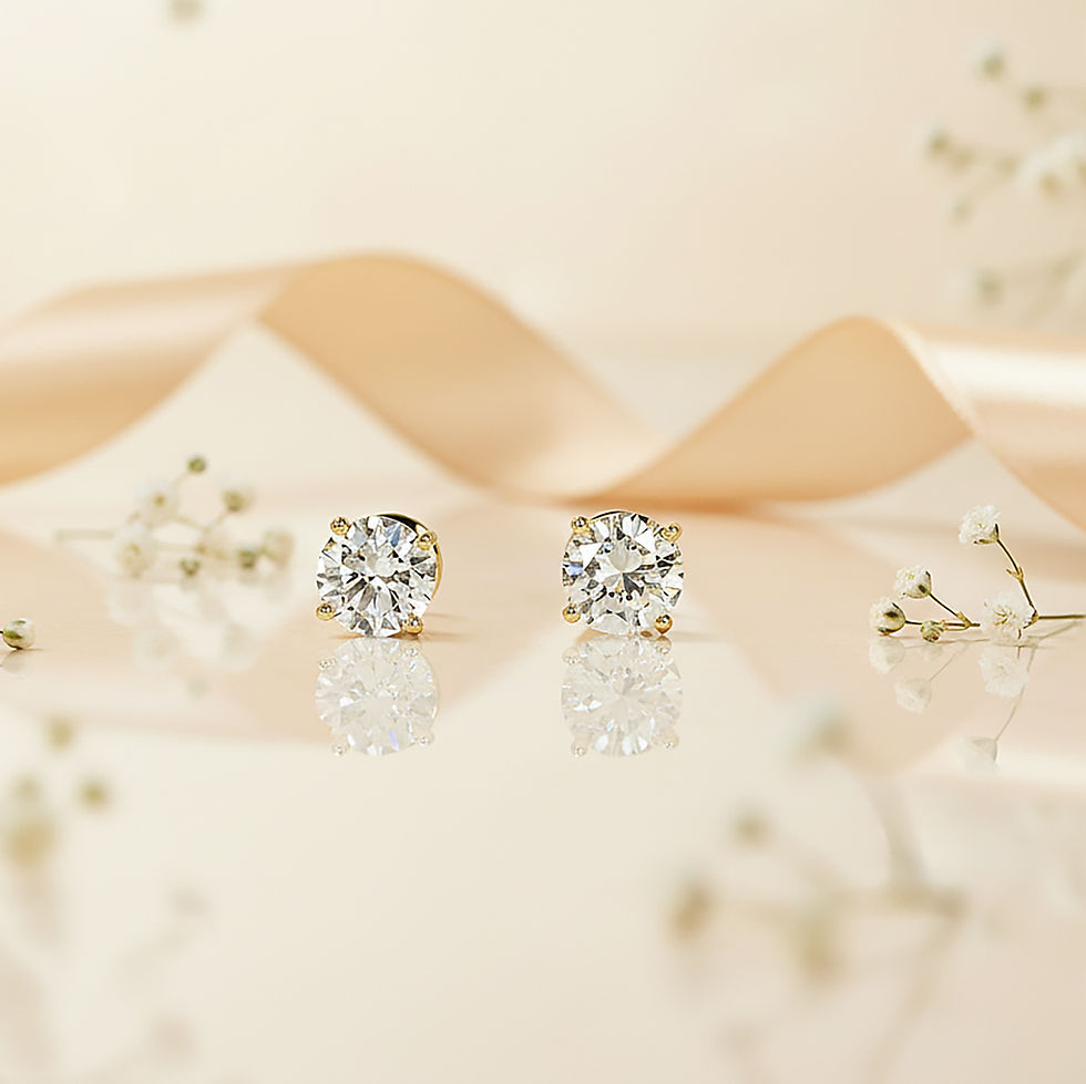 orecchini diamante punto luce oro giallo bridal John Oliver gioielleria firenze