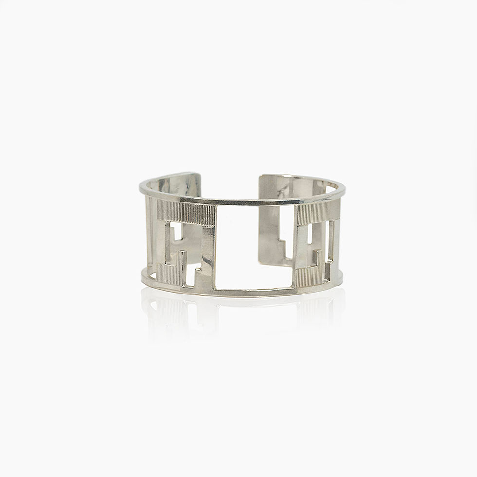 bracciale rigido in argento firmato gucci