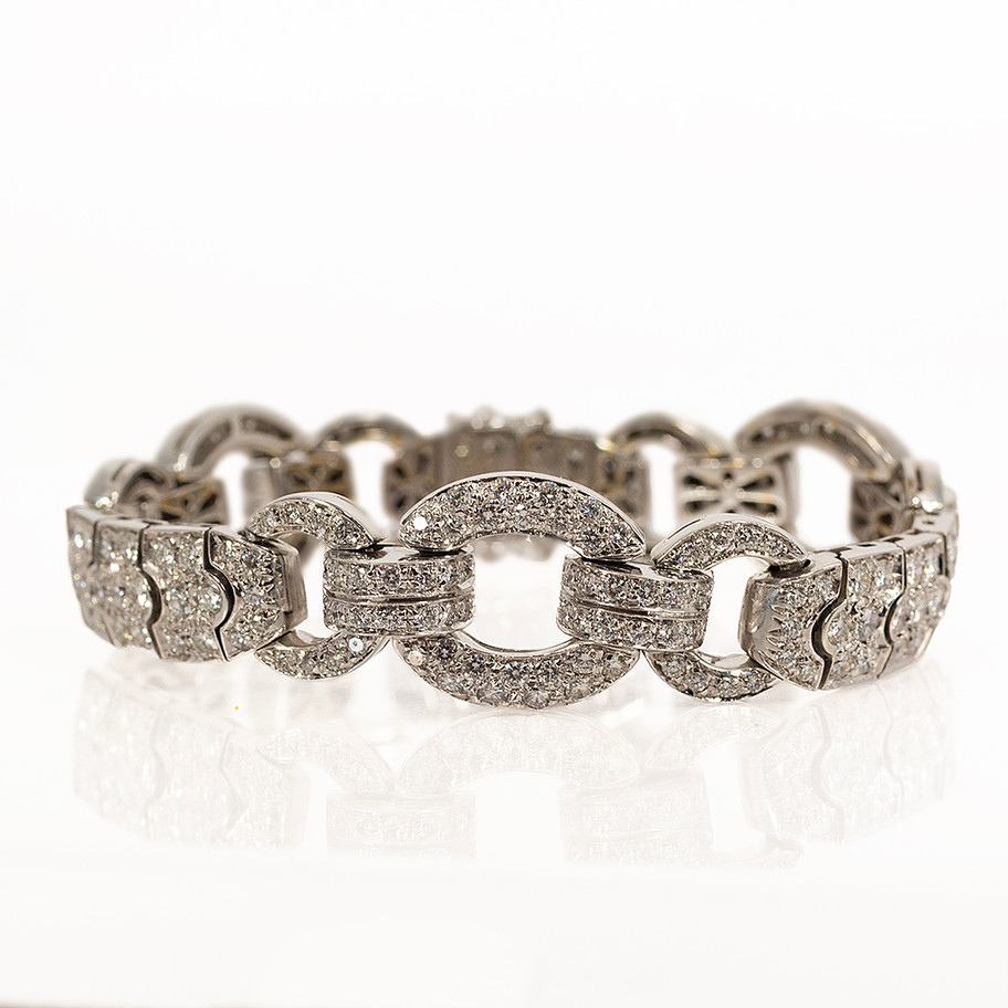 bracciale in oro bianco con diamanti John Oliver gioielleria firenze