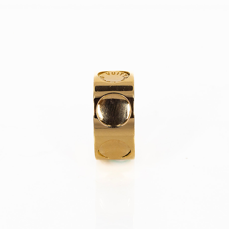ANELLO A FASCIA IN ORO GIALLO LUIS VUITTON COLLEZIONE ENPREINTE JOHN OLIVER GIOIELLERIA FIRENZE