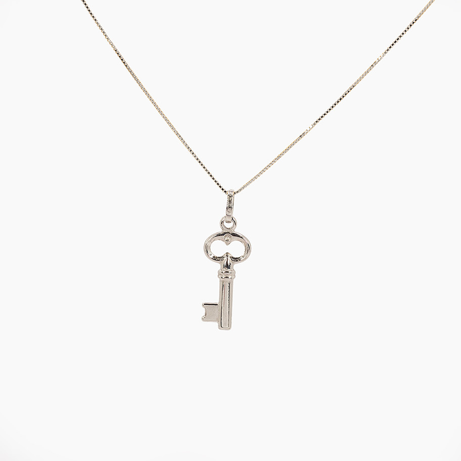 CIONDOLO PENDENTE CHIAVE IN ORO BIANCO