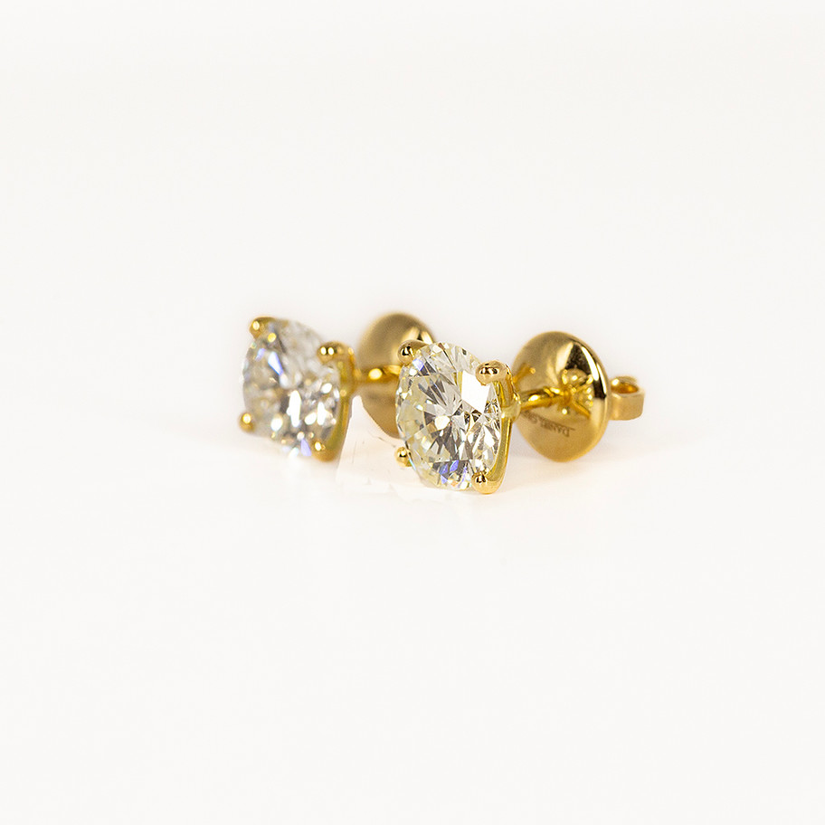 orecchini diamante punto luce oro giallo bridal John Oliver gioielleria firenze