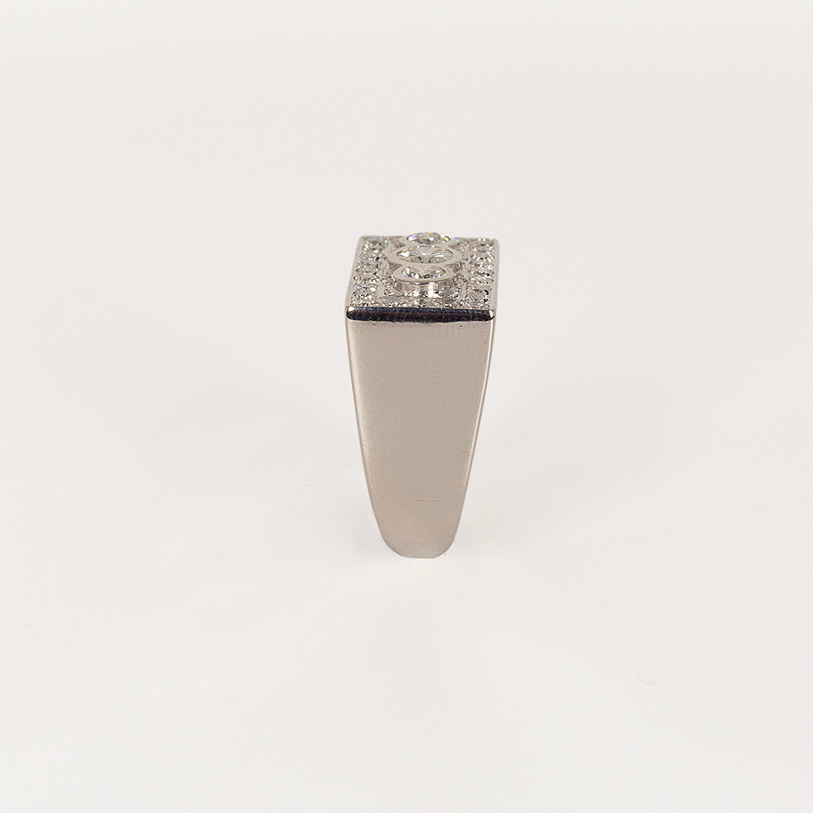 anello vintage geometrico con diamanti John Oliver gioielleria firenze