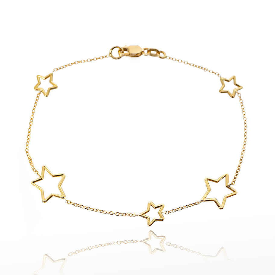 BRACCIEL IN ORO GIALLO CON STELLINE JOHN OLIVER GIOIELLERIA FIRENZE