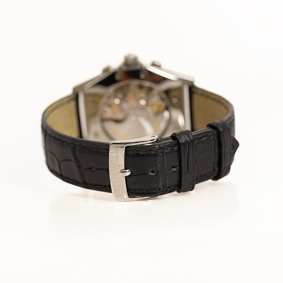 orologio chopard sant Moritz in acciaio con cinturino pelle full set John Oliver gioielleria firenze