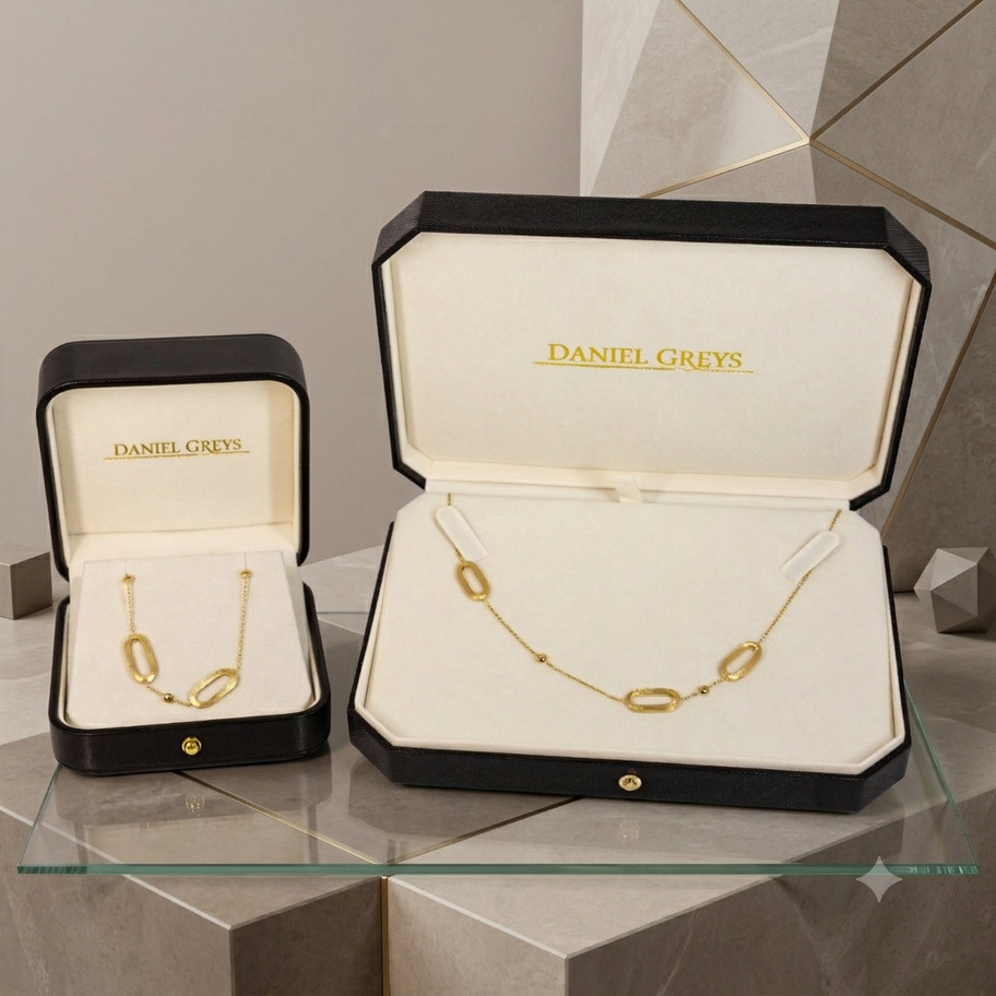 BRACCIALE IN ORO GIALLO CON OVALI JOHN OLIVER GIOIELLERIA FIRENZE