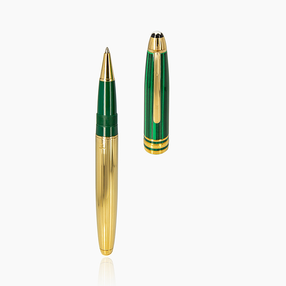 PENNA MONTBLANC MEISTERSTÜCK CZAR NIKOLAI I IN ORO GIALLO CON TAPPO VERDE