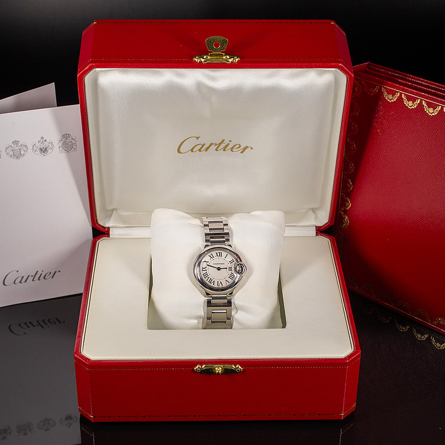 orologio firmato cartier modello ballon blue ref 3009 con scatola e garanzia cassa 28 mm orologio da collezione firenze