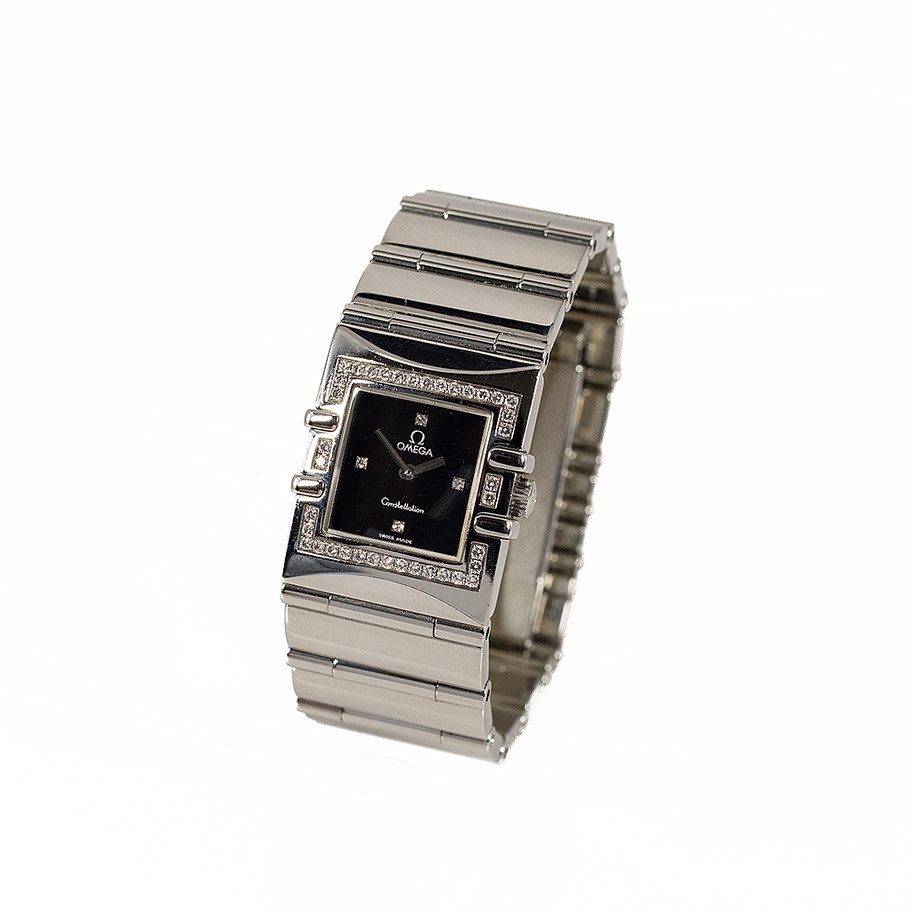 orologio donna firmato omega modello costellation in acciaio e diamanti ref15214100 in omaggio notte di capodanno firenze