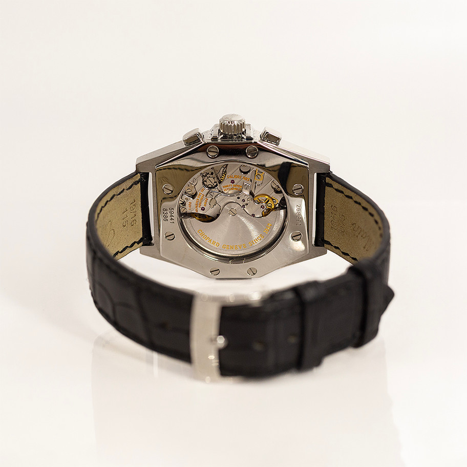 orologio chopard sant Moritz in acciaio con cinturino pelle full set John Oliver gioielleria firenze