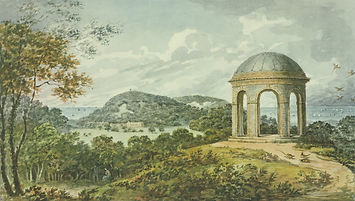 Humphry_Repton_-_Scene_near_the_Temple_from_the_Red_Book_for_Antony_House_c1812_(wc_on_pap