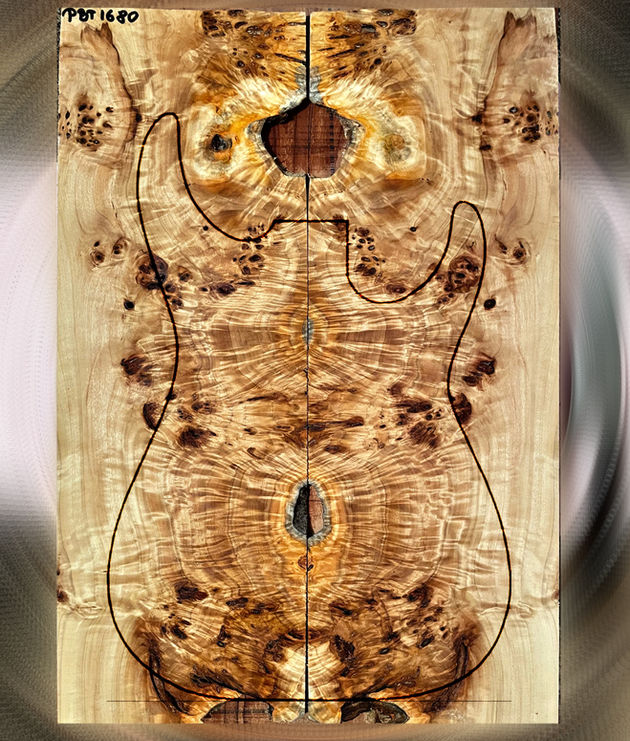 Poplar Burl Bookmatched Top