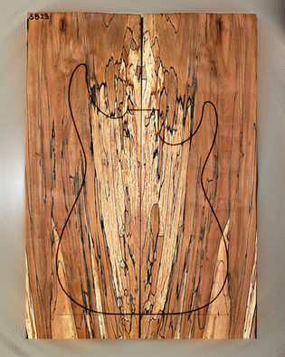 Spalted Beech Bookmatched Guitar Top