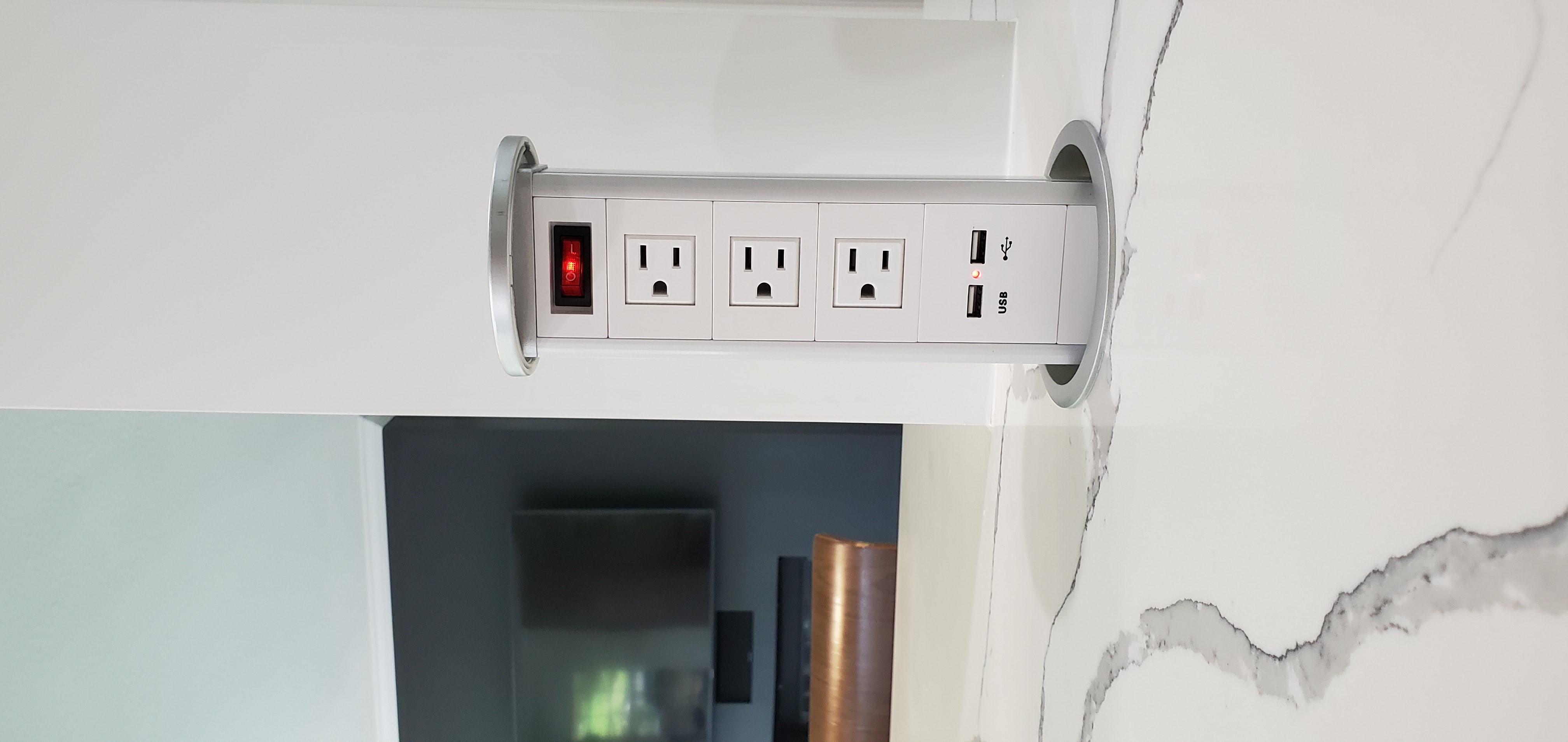 kitchen cabinets & modern outlets