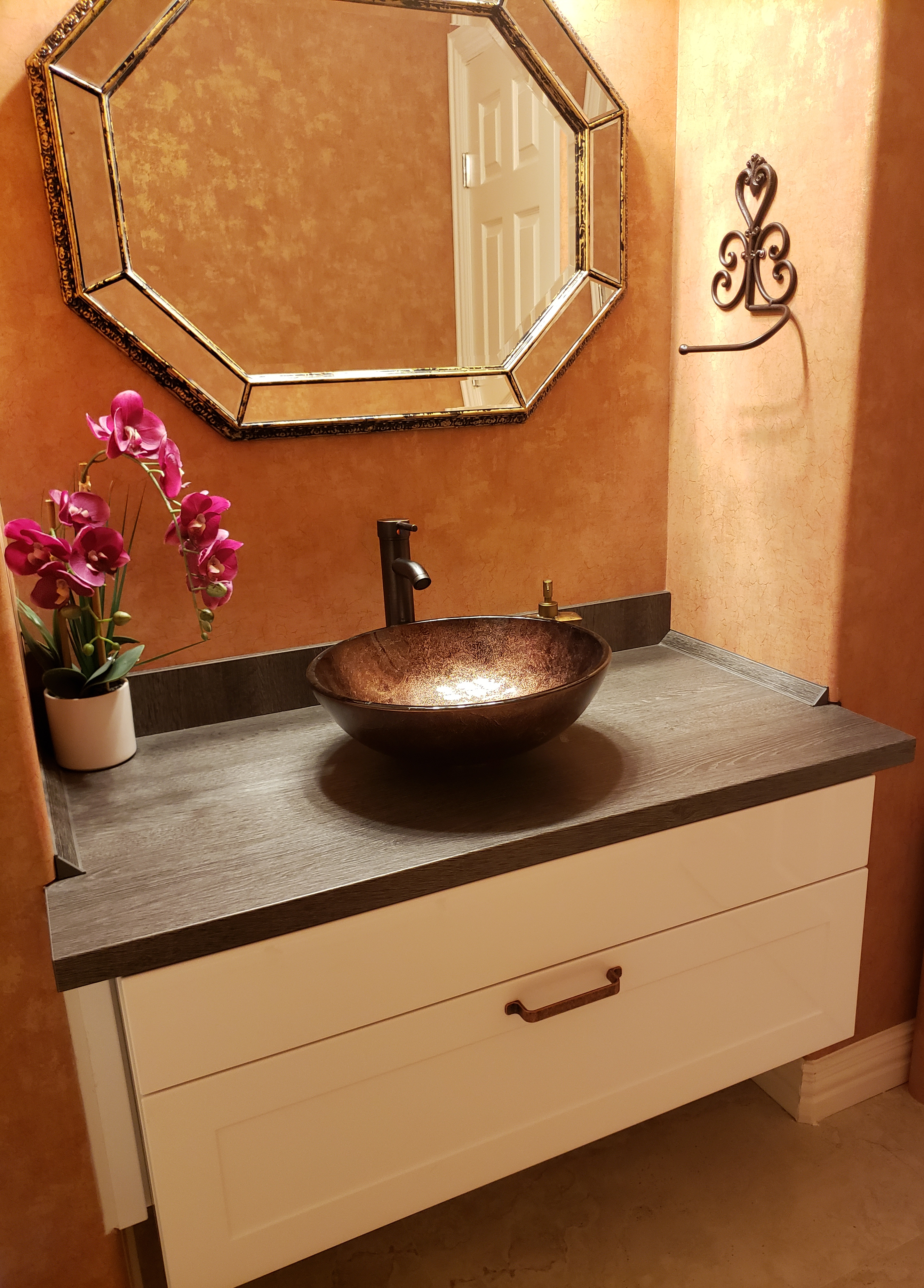 vanity in a powder room, Katy/Texas