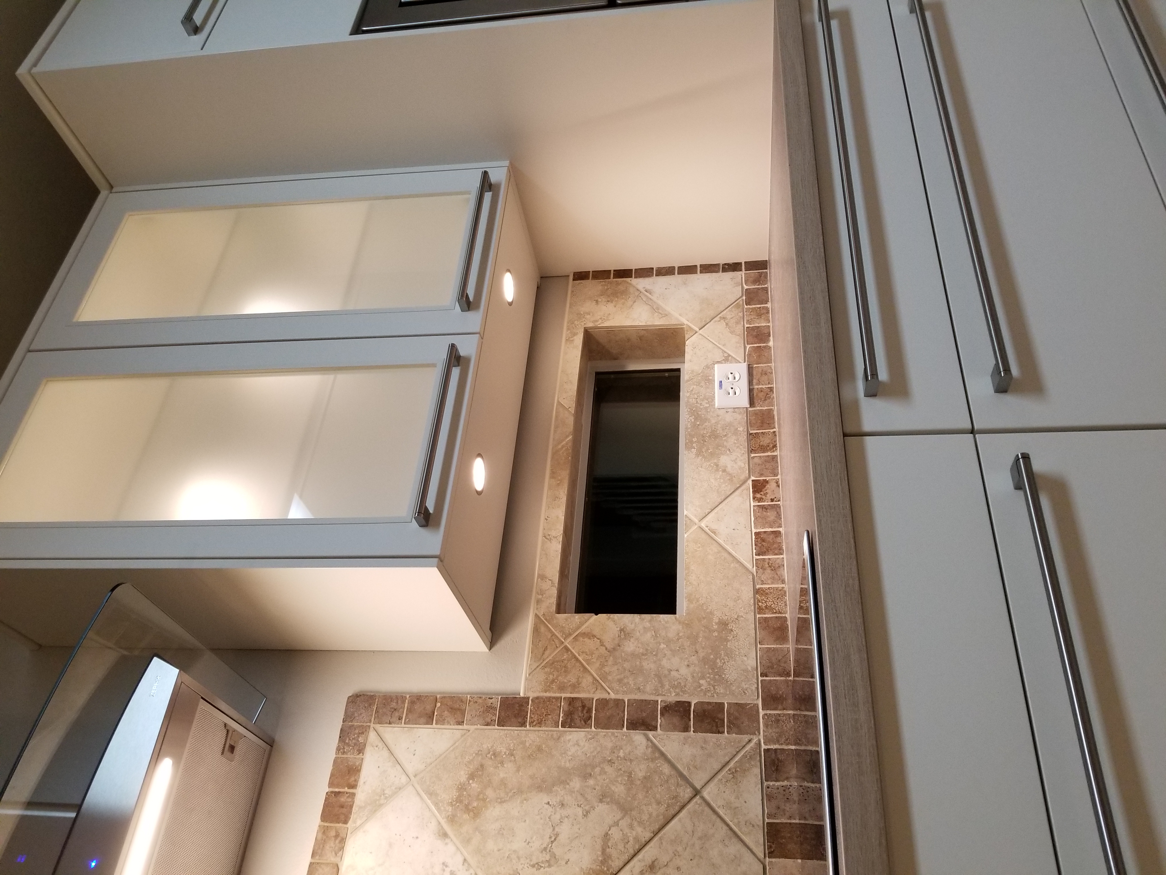 Modern kitchen with LED spot lights