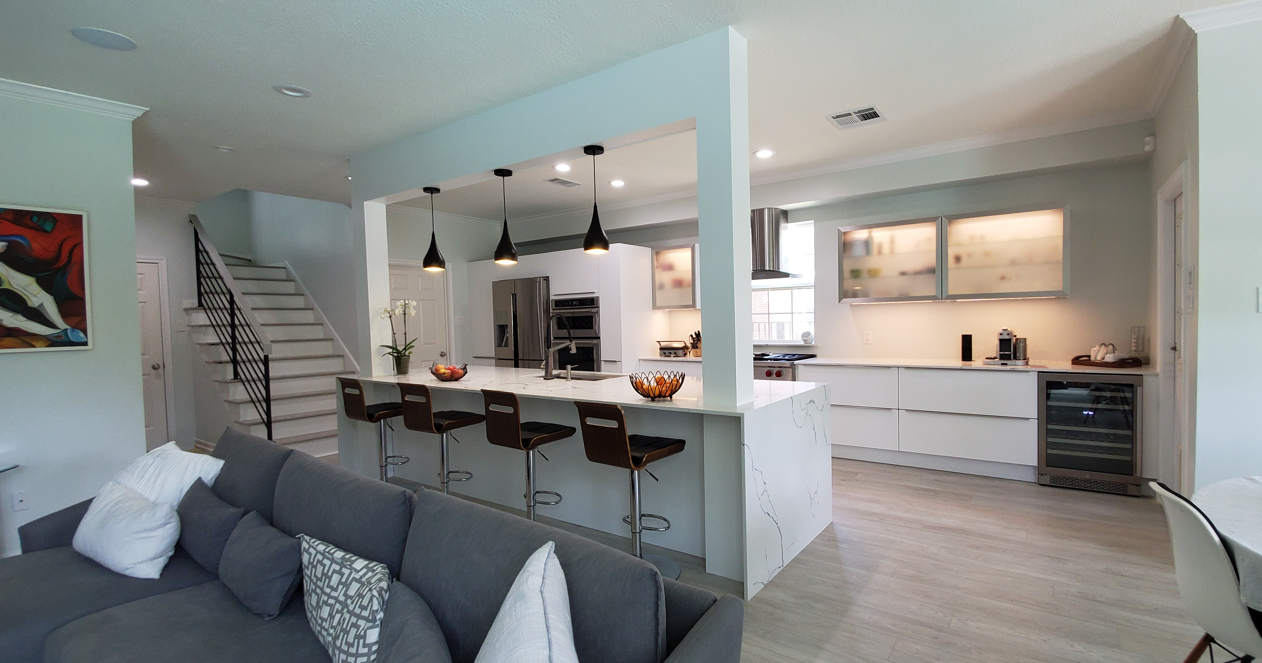 kitchen remodel with modern cabinets
