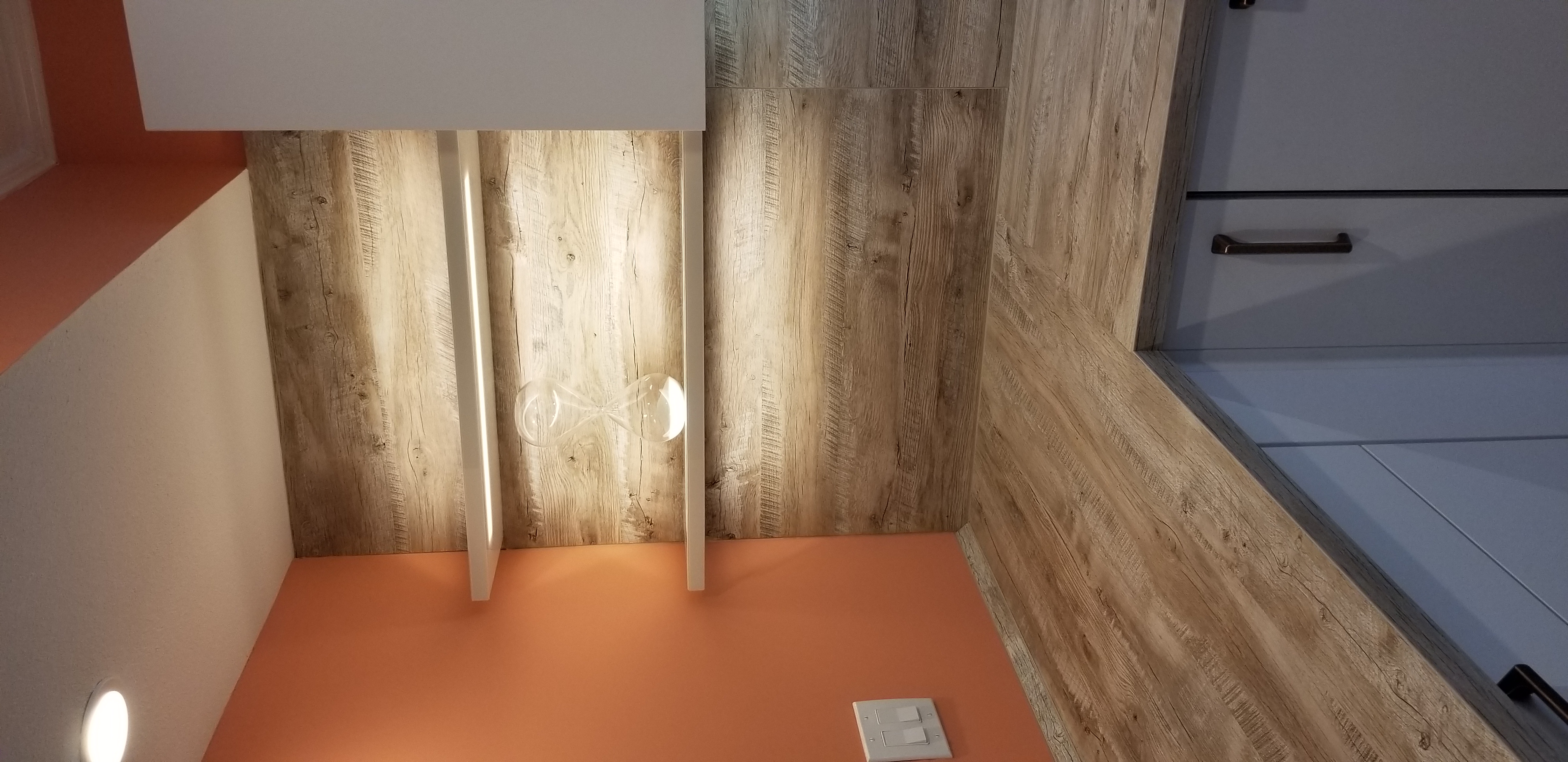 lighted wall shelves for kitchens