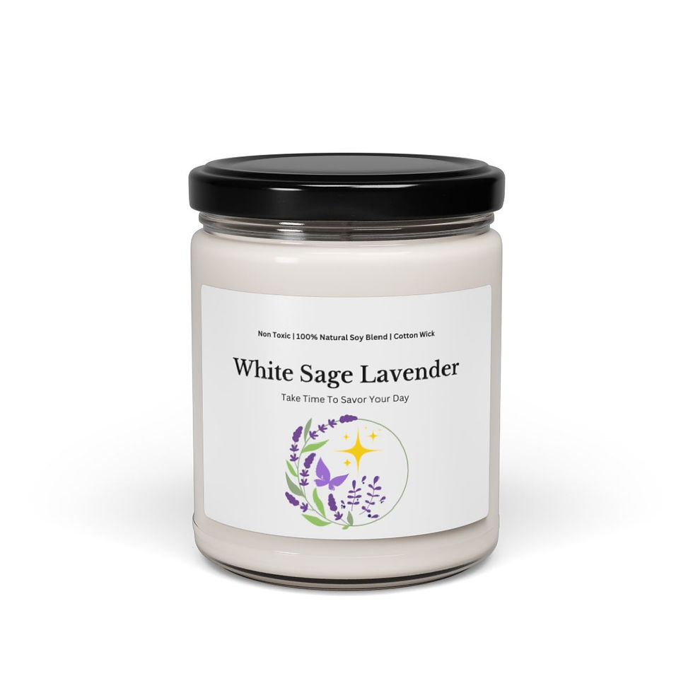 white sage lavender candle