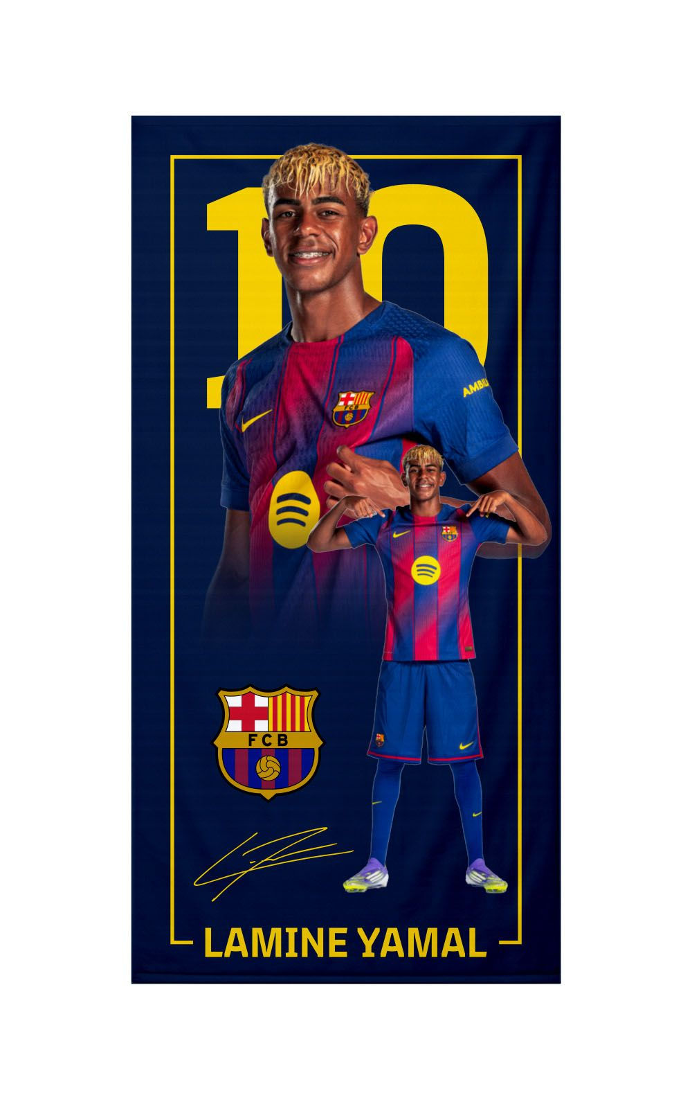 Barcelona FC Lamine Yamal New Towel