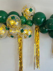 5ft Balloon Garland with Gold Metallic Fringe & Gold Confetti Balloons..heic