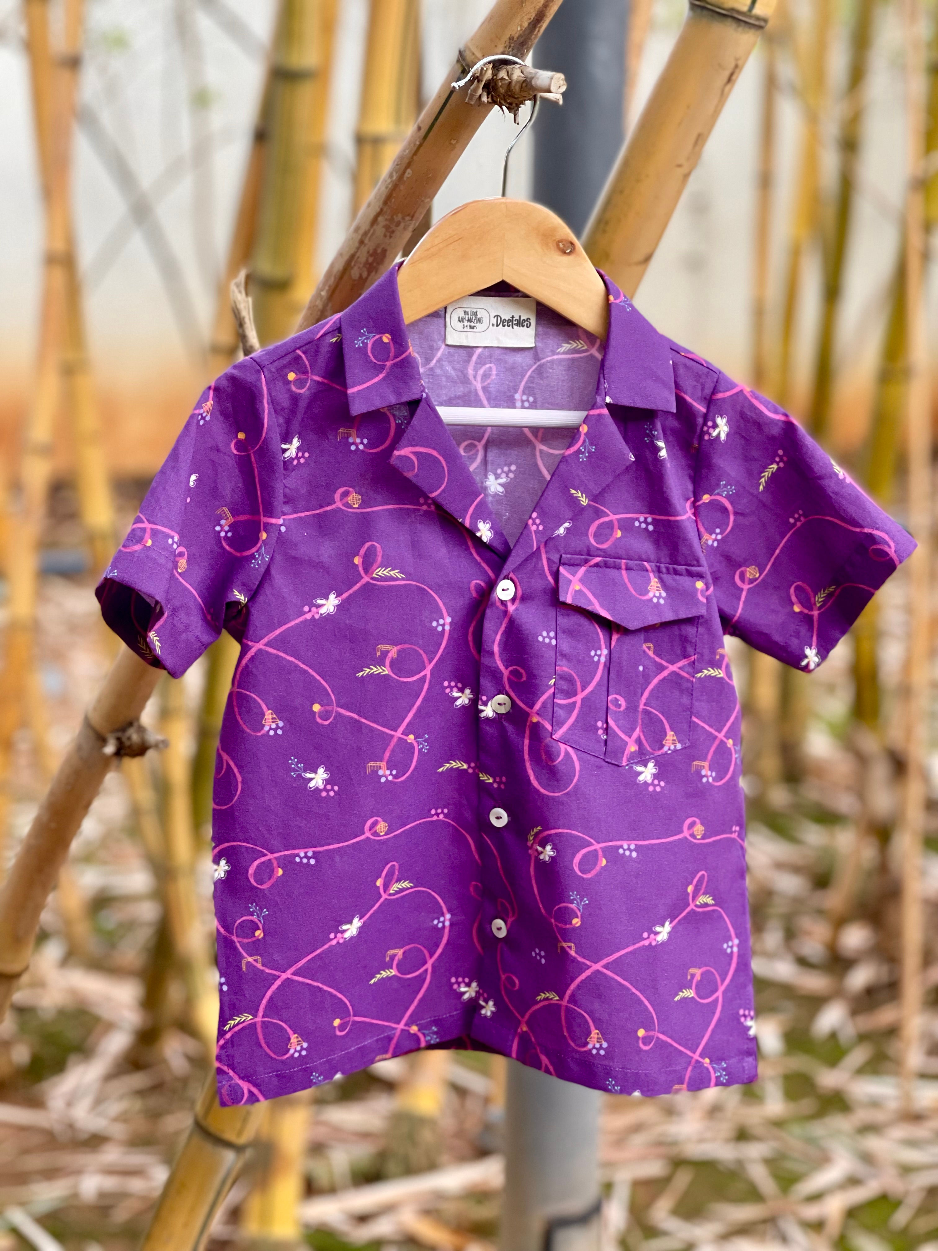 'Hangin' there' Knotch Collar Shirt