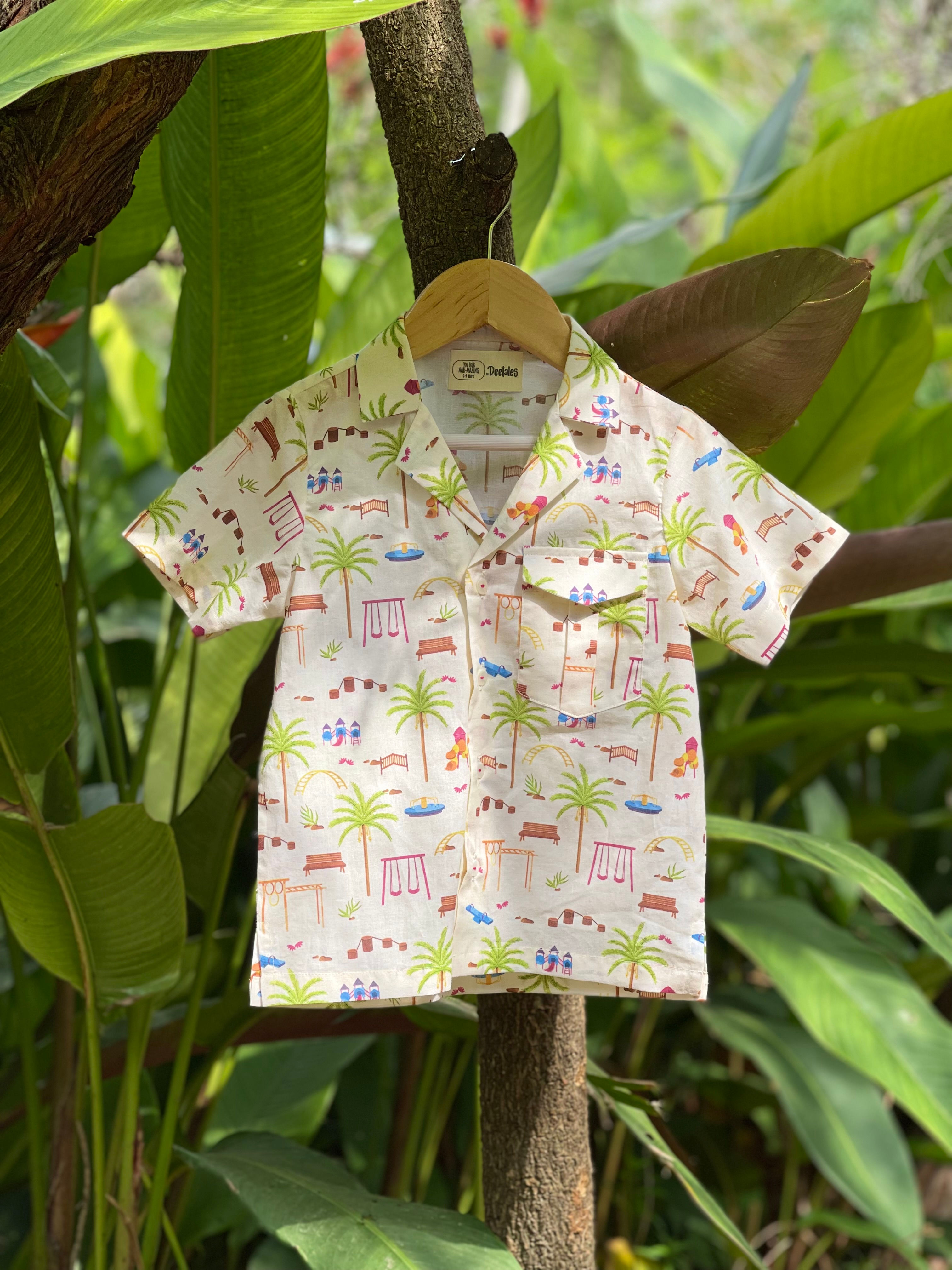 'Sundown dreamland' Knotch Collar Shirt