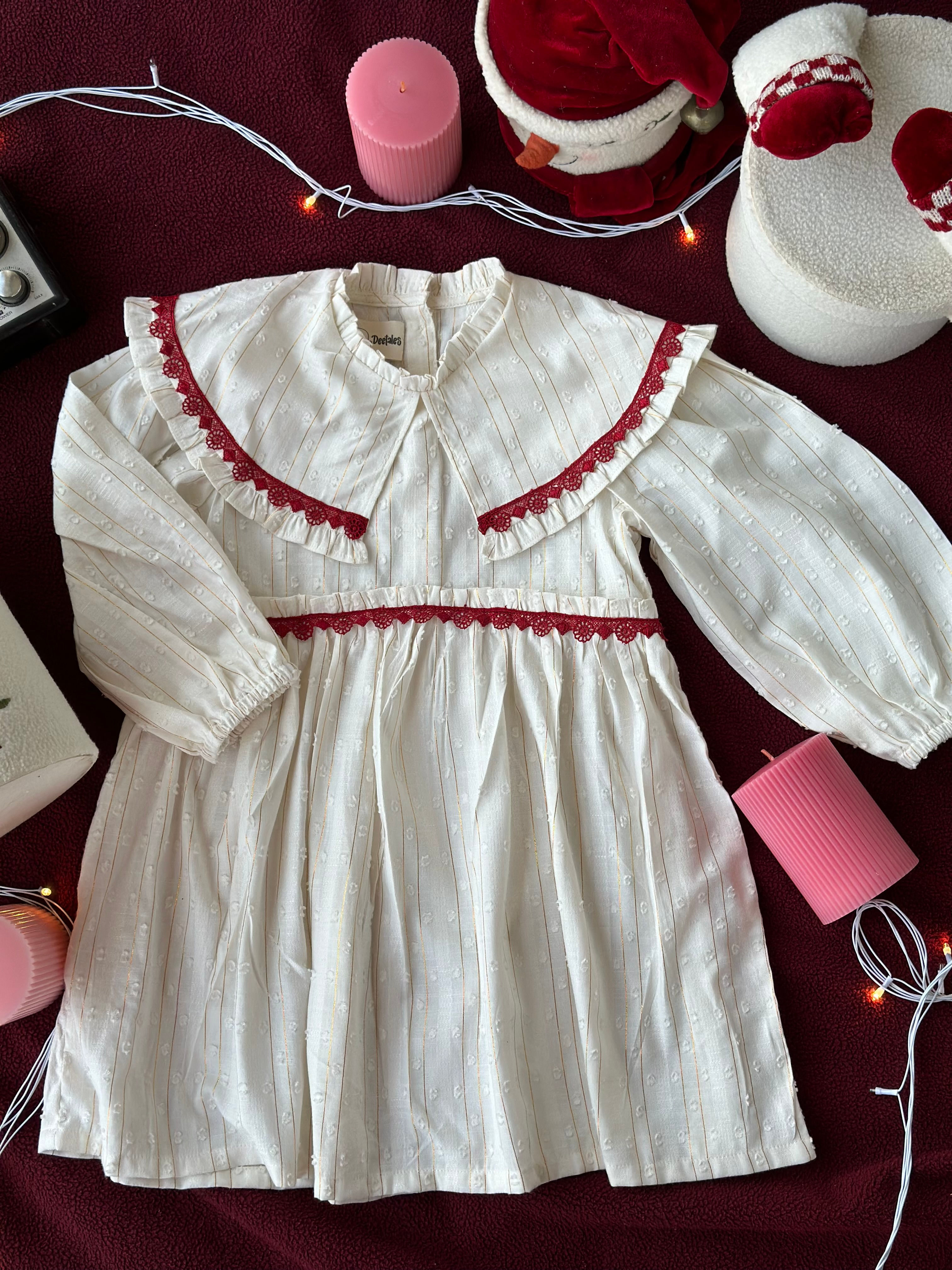 'Tinsel Twist' Collared dress