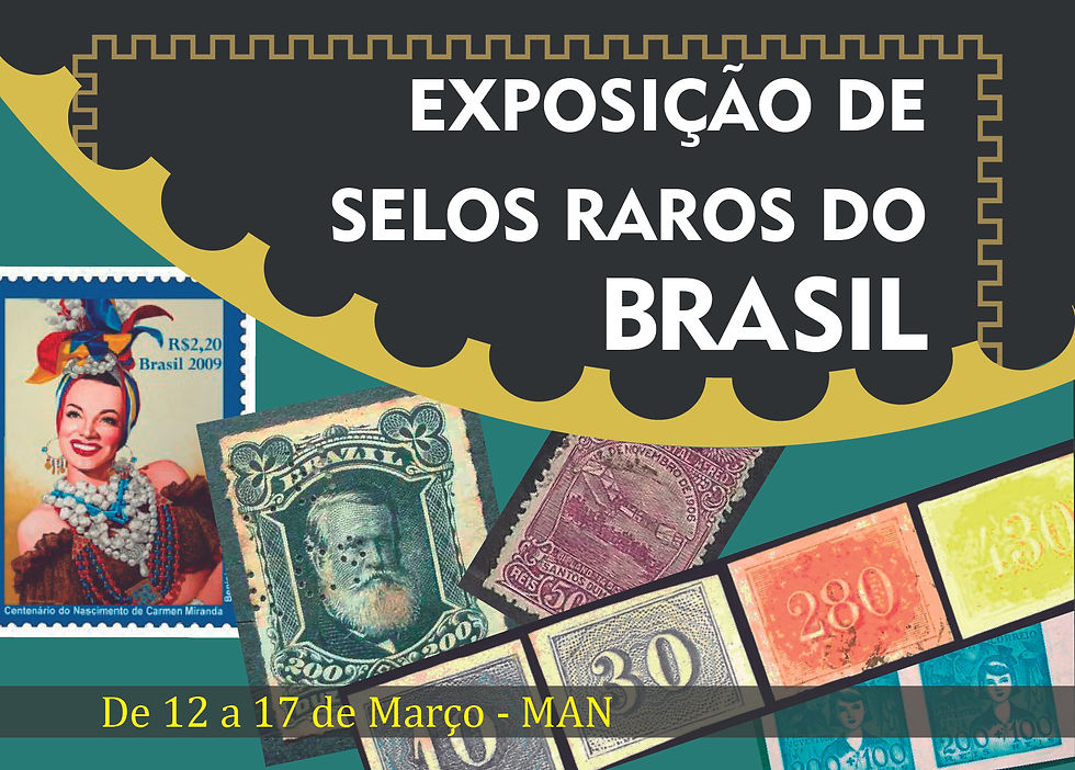 Folheto exposição de Selos Raros