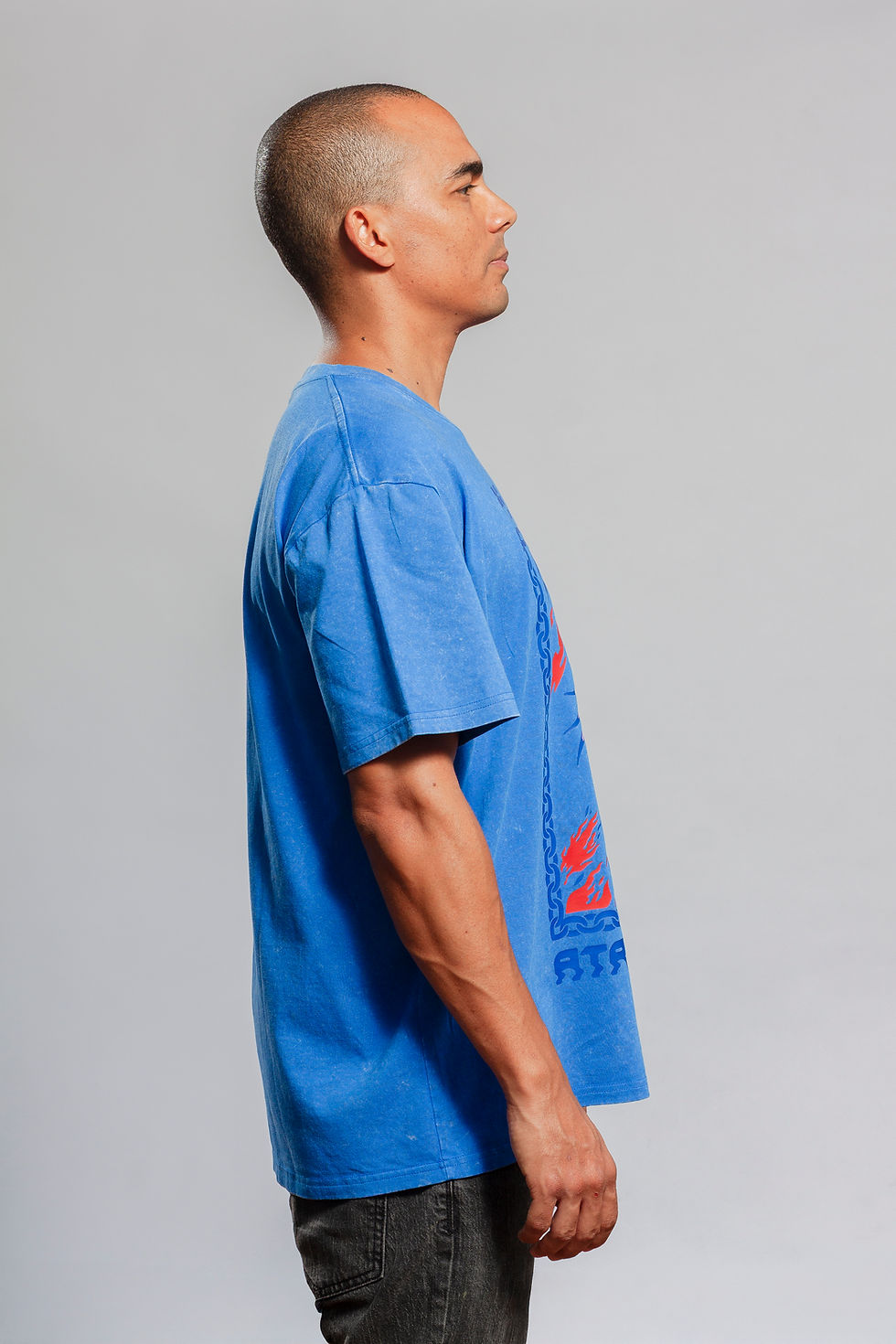 Miniatura: T-Shirt Basic Short Sleeve Vintage Wash Blue