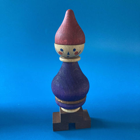 Wooden toy gnome figure