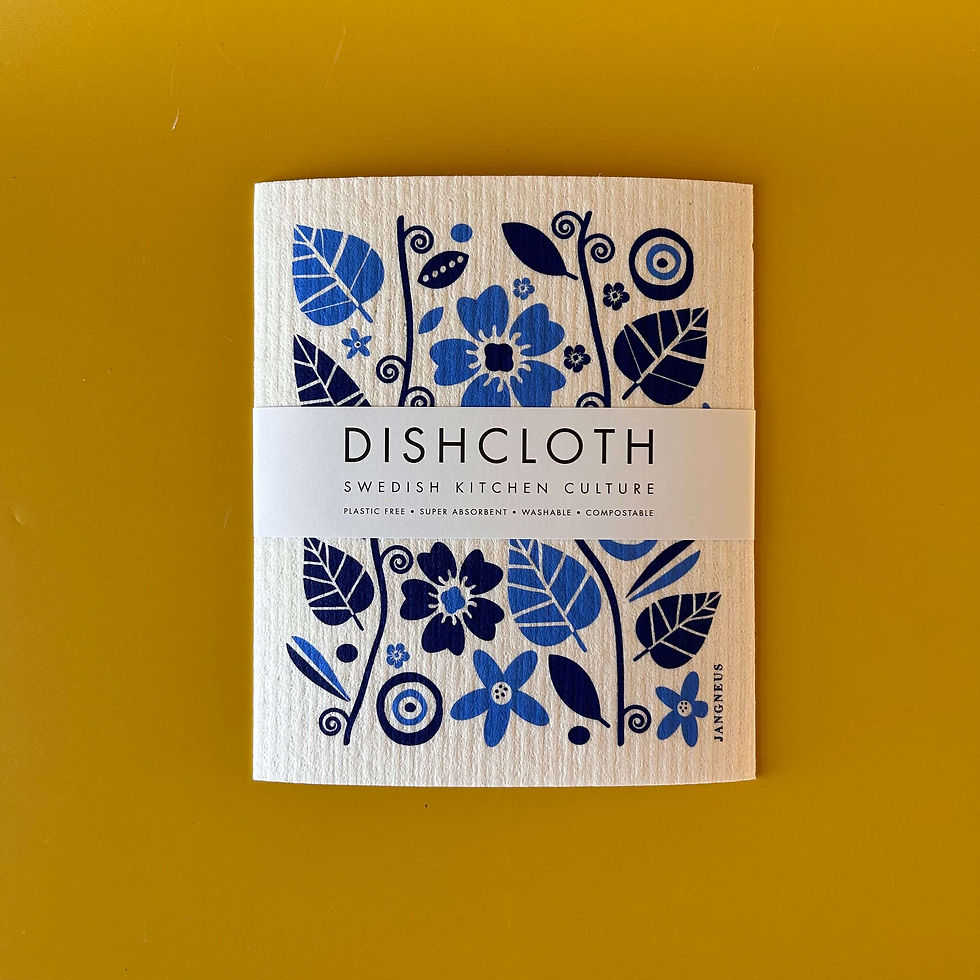 Blue floral dishcloth, Swedish Kitchen Cultures