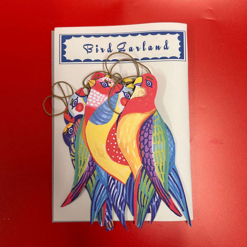 Colorful bird garland; Bird Garland