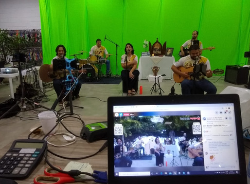 Bastidores da live da Banda Capital de Graças
