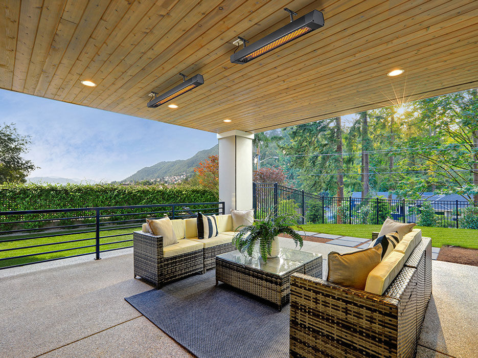 Heatstrip Intense Radiant Wall/Ceiling mounted Electric heater - 2200W Black