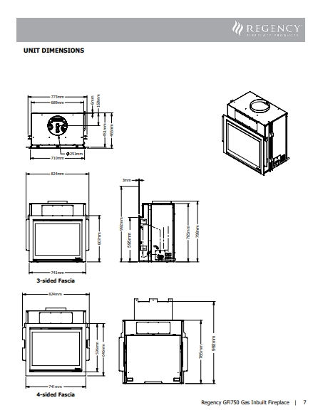 Thumbnail: Regency Greenfire Infusion GFi750ZC -Gas Insert Fireplace