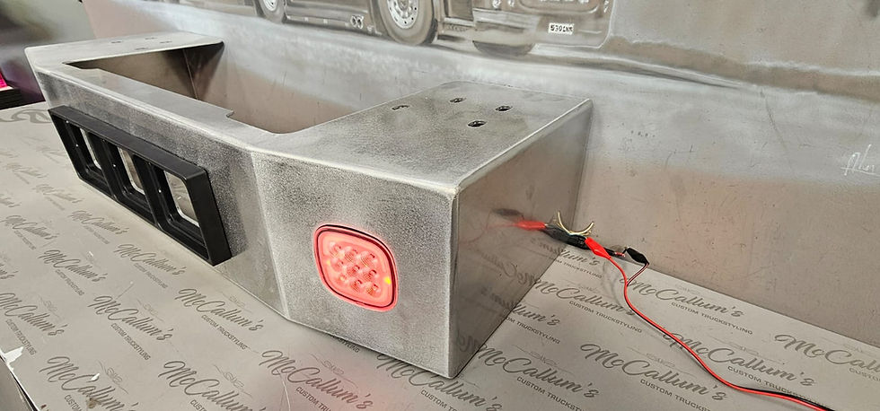 Thumbnail: Aluminium Rear Air Tank Cover (Scania) With Optional light cut outs
