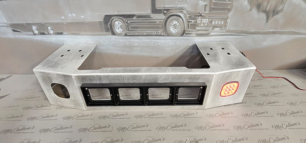 Thumbnail: Aluminium Rear Air Tank Cover (Scania) With Optional light cut outs