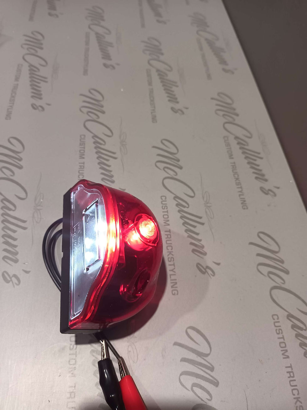 Thumbnail: Large Red Numberplate Light