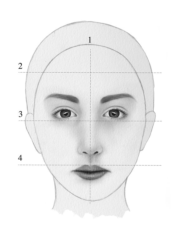 diamond face shape drawing