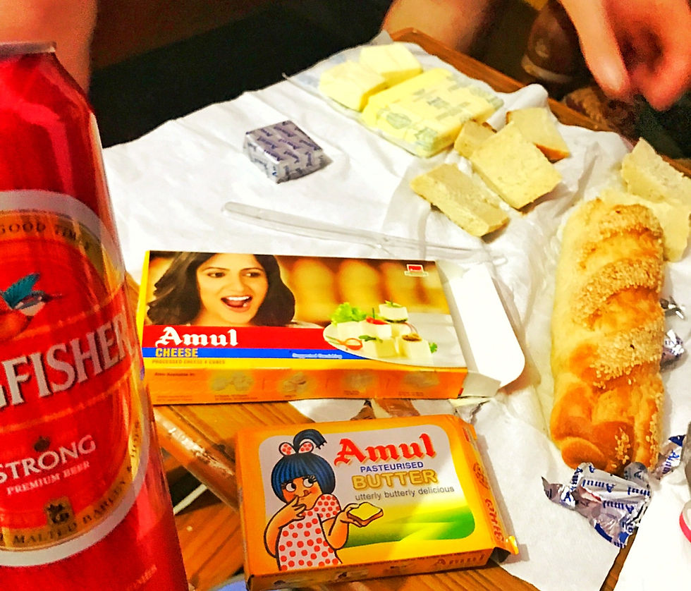 Pão e manteiga Amul na Índia