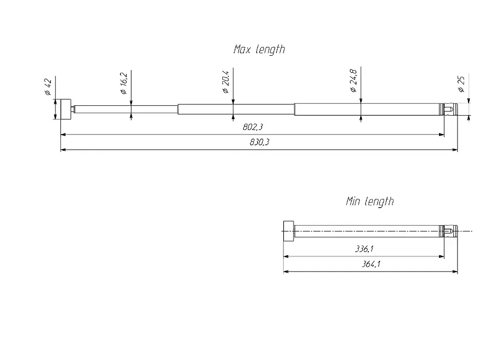Телескопічні ніжки BORIKA FASTen Tm800