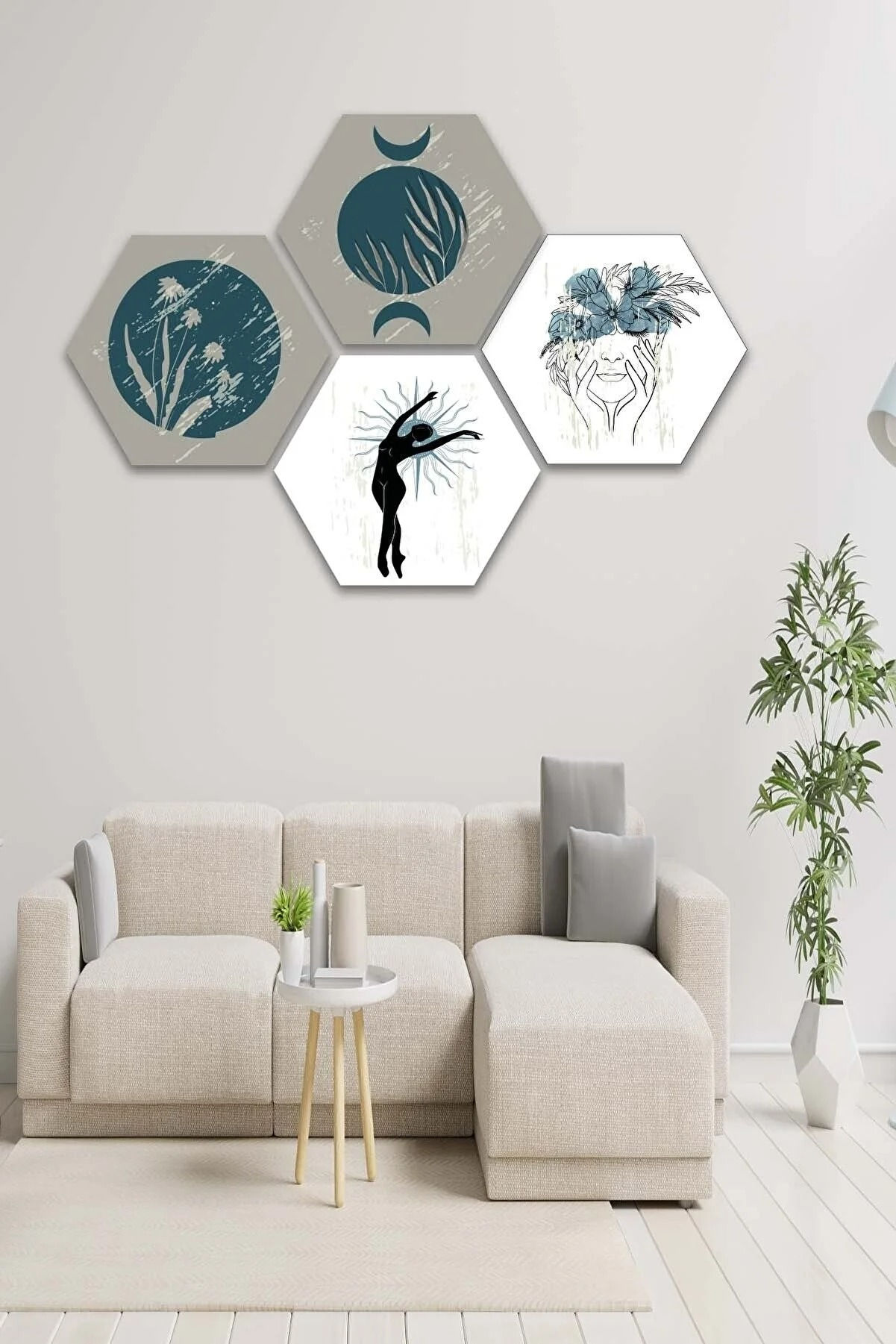 طقم 4 قطع معيني الشكل