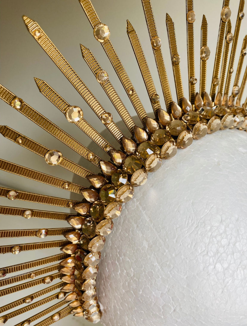 Close up of headband bling