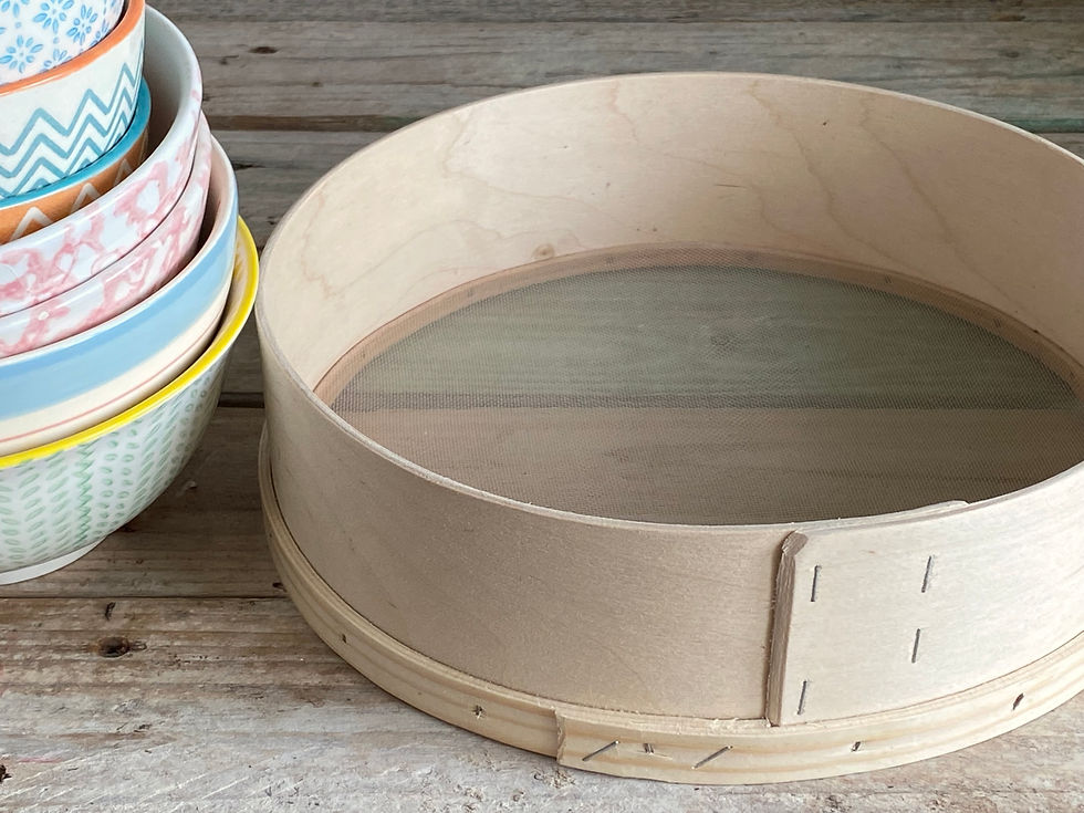 Handmade wooden sieve L