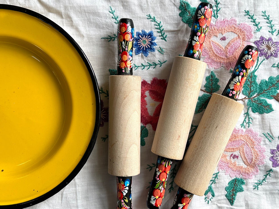 Ukrainian wooden toy rolling pin frankandlusia
