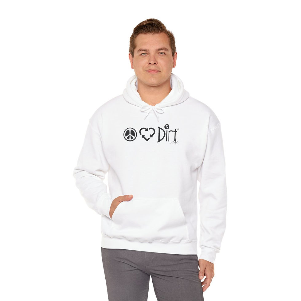 Thumbnail: Peace Love Dirt Women's Heavy Blend Hooded Sweatshirt | Horizontal Icon Logo