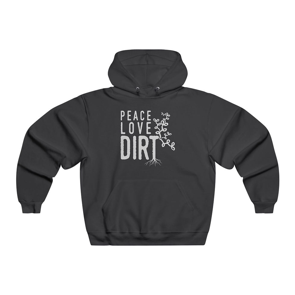 Thumbnail: Peace Love Dirt Hoodie — Gardening Graphic Hooded Sweatshirt