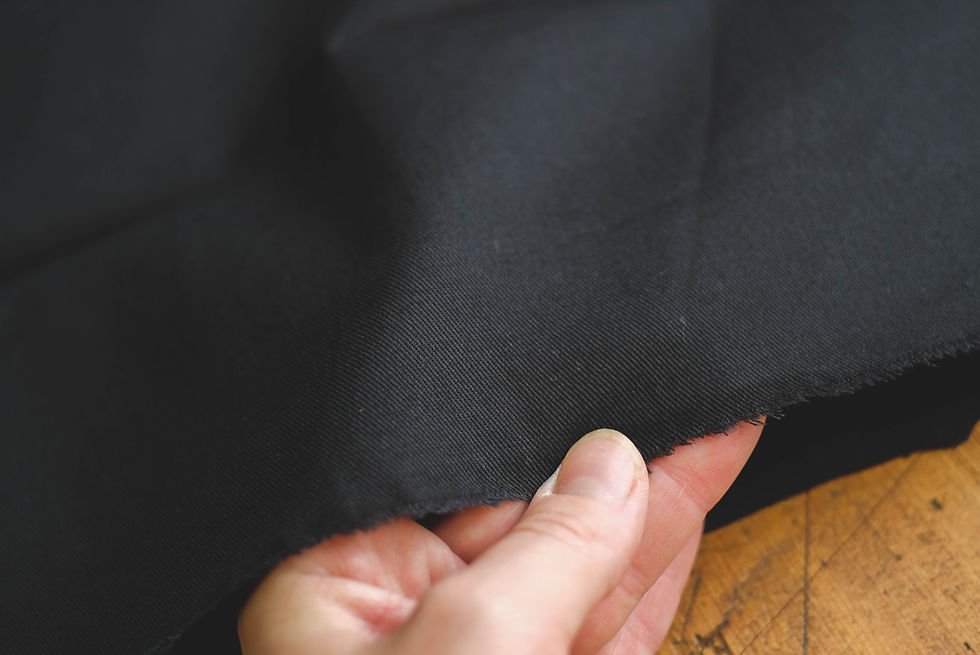 Thumbnail: Cotton twill Gabardine- black