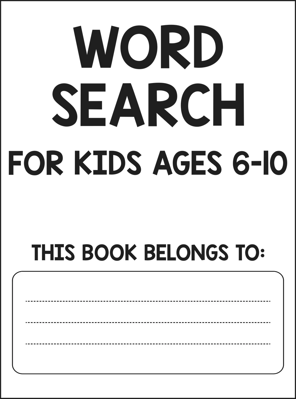 Introductory page " this book belongs to" page
